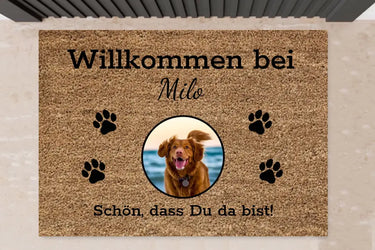 Personalisierte Fußmatte mit Tier - Eigenes Foto - Bis zu 3 Tiere